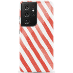Candy Cane Lane | Peppermint Stripes Case Phone Case Casetry Essential Galaxy S22 Ultra