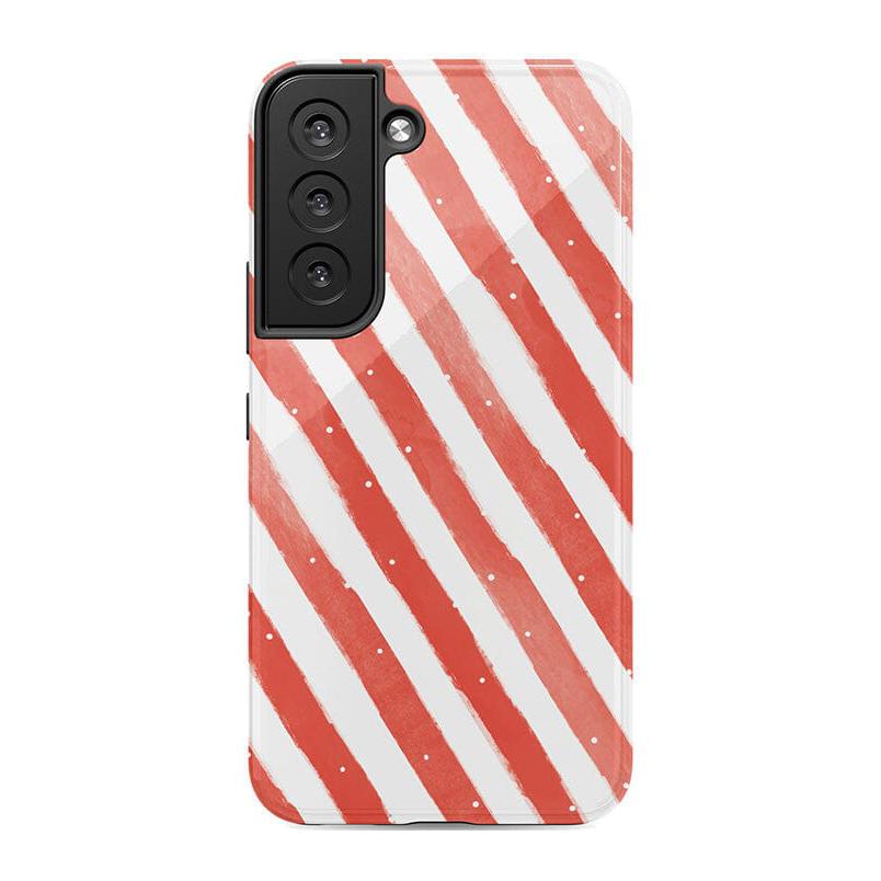 Candy Cane Lane | Peppermint Stripes Case Phone Case Casetry Essential Galaxy S21