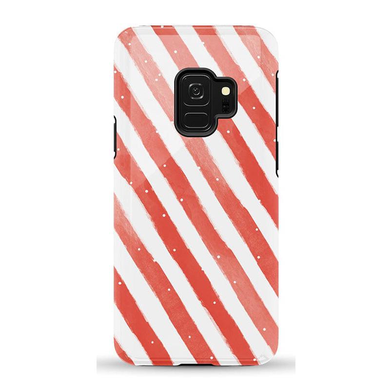 Candy Cane Lane | Peppermint Stripes Case Phone Case Casetry Essential Galaxy S9