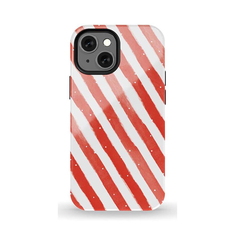 Candy Cane Lane | Peppermint Stripes Case Phone Case Casetry Essential + MagSafe® iPhone 13 Mini