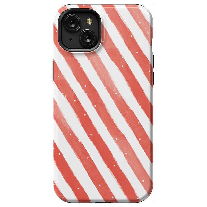 Candy Cane Lane | Peppermint Stripes Case Phone Case Casetry Essential + MagSafe® iPhone 15 Plus