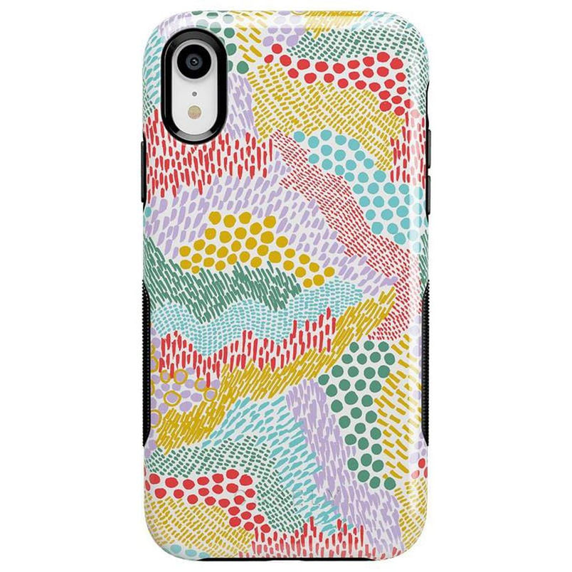 Color Me Happy | Pattern Colorblock Case iPhone Case get.casely Bold iPhone XR