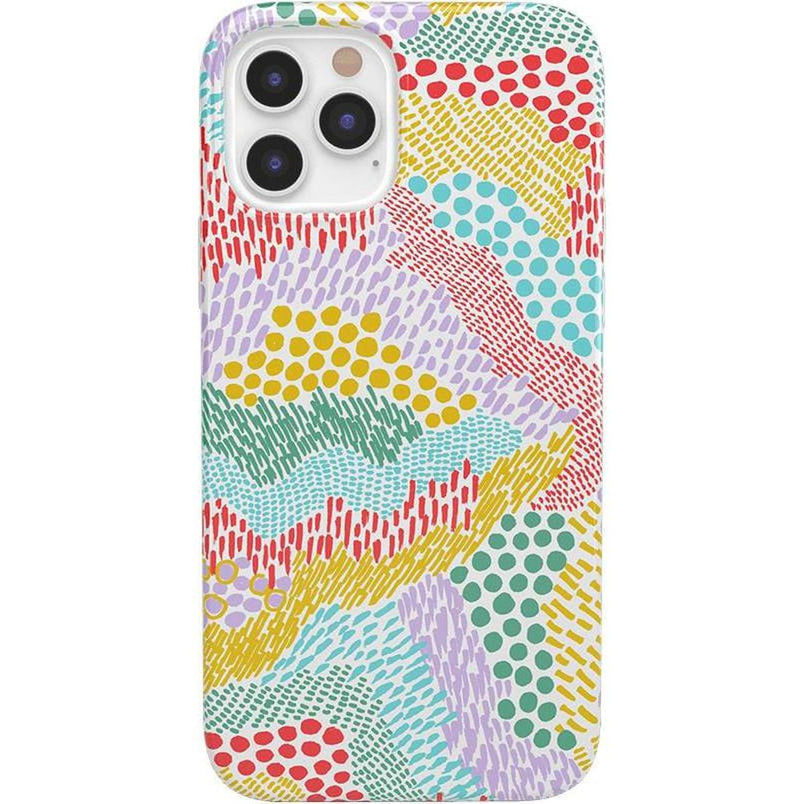 Color Me Happy | Pattern Colorblock Case iPhone Case get.casely Classic iPhone 12 Pro Max