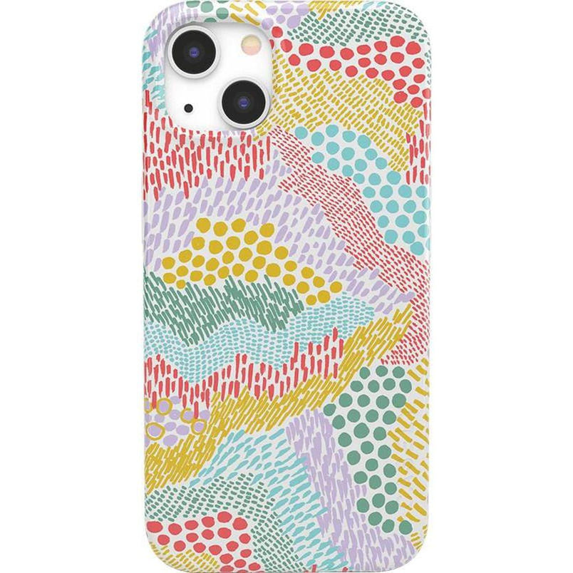 Color Me Happy | Pattern Colorblock Case iPhone Case get.casely Classic + MagSafe® iPhone 13