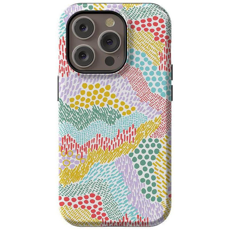 Color Me Happy | Pattern Colorblock Case iPhone Case get.casely Essential + MagSafe® iPhone 14 Pro 