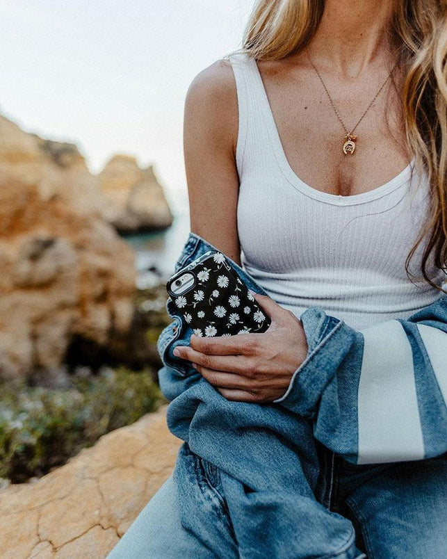 Daisy Daydream | Black Floral Case iPhone Case get.casely 