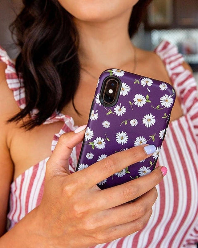 Daisy Daydream | Plum Purple Floral Case iPhone Case get.casely 