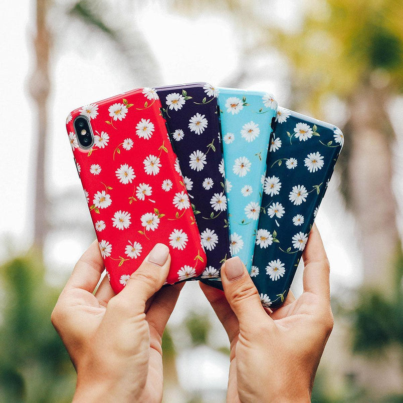 Daisy Daydream | Red Coral Floral Case iPhone Case get.casely 