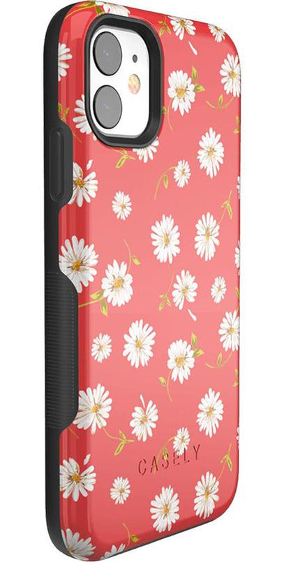 Daisy Daydream | Red Coral Floral Case iPhone Case get.casely 