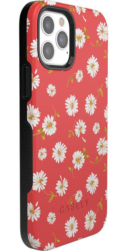 Daisy Daydream | Red Coral Floral Case iPhone Case get.casely 