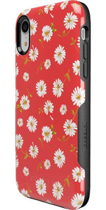Daisy Daydream | Red Coral Floral Case iPhone Case get.casely 