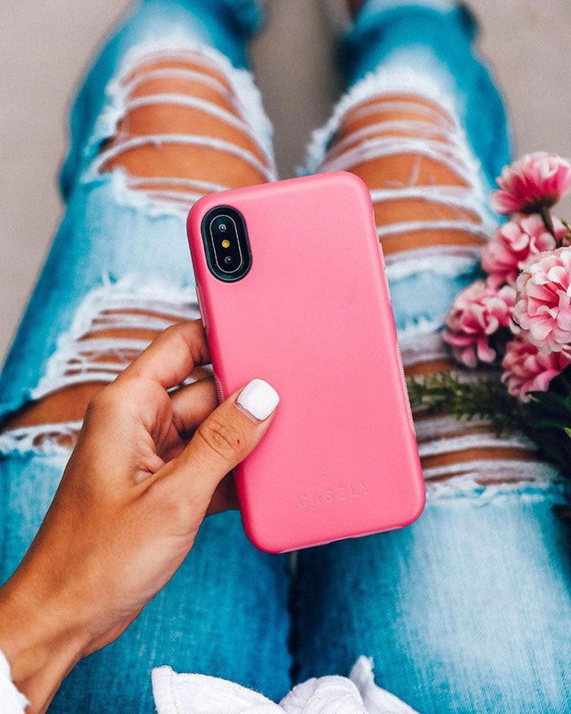 Dark Pink on Pink | Ultra-Protective Bold Case iPhone Case get.casely 