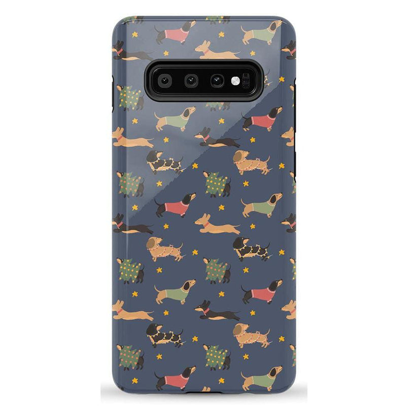 Dashing Doxies | Dachshund Dog Case Phone Case Casetry Essential Galaxy S10 Plus