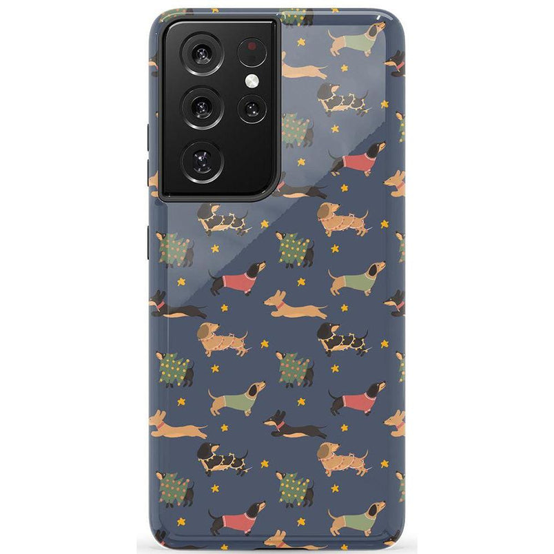 Dashing Doxies | Dachshund Dog Case Phone Case Casetry Essential Galaxy S22