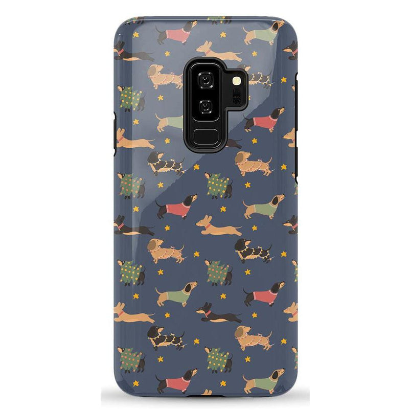 Dashing Doxies | Dachshund Dog Case Phone Case Casetry Essential Galaxy S9 Plus