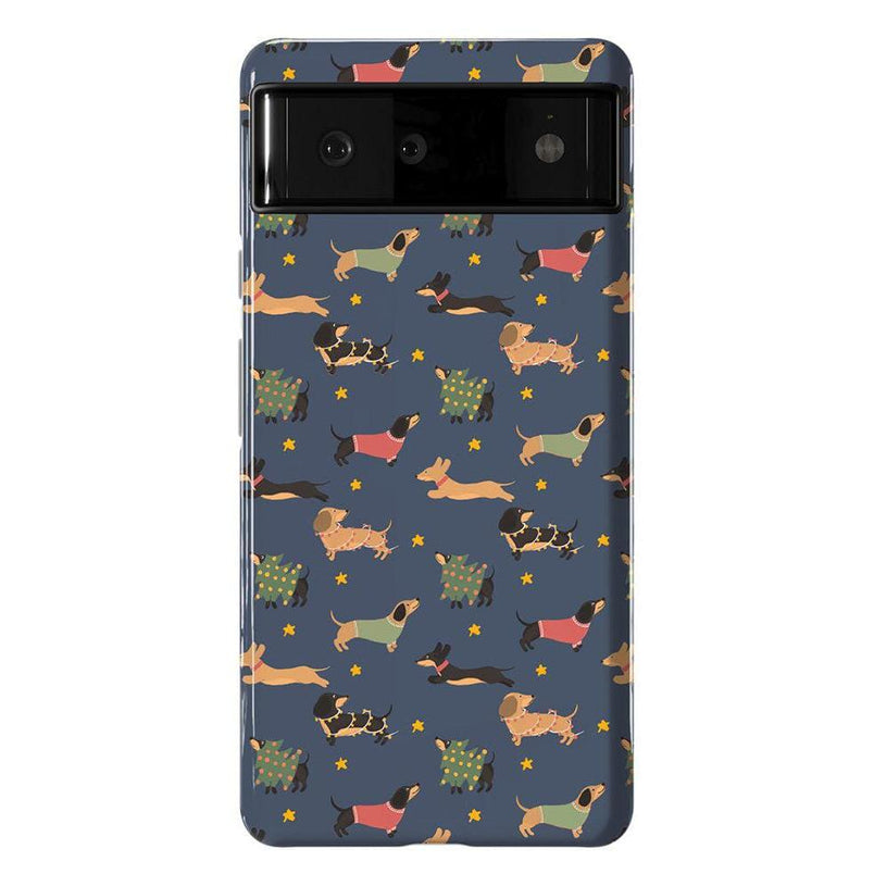 Dashing Doxies | Dachshund Dog Case Phone Case Casetry Essential Google Pixel 6