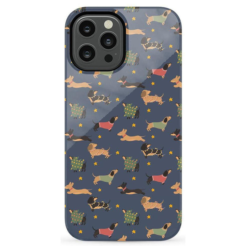 Dashing Doxies | Dachshund Dog Case Phone Case Casetry Essential iPhone 12 Pro Max