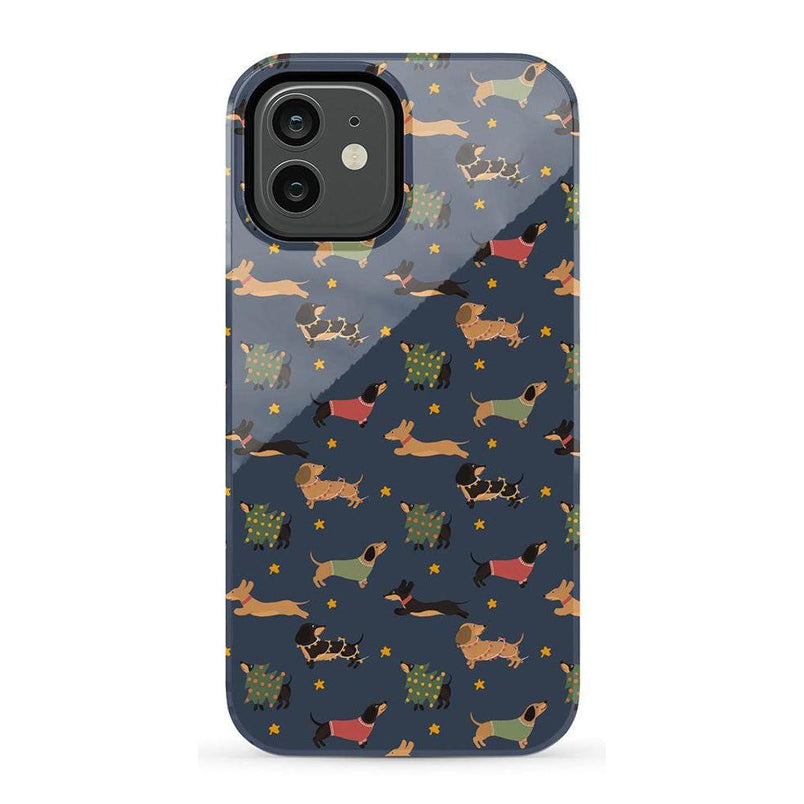 Dashing Doxies | Dachshund Dog Case Phone Case Casetry Essential iPhone 12