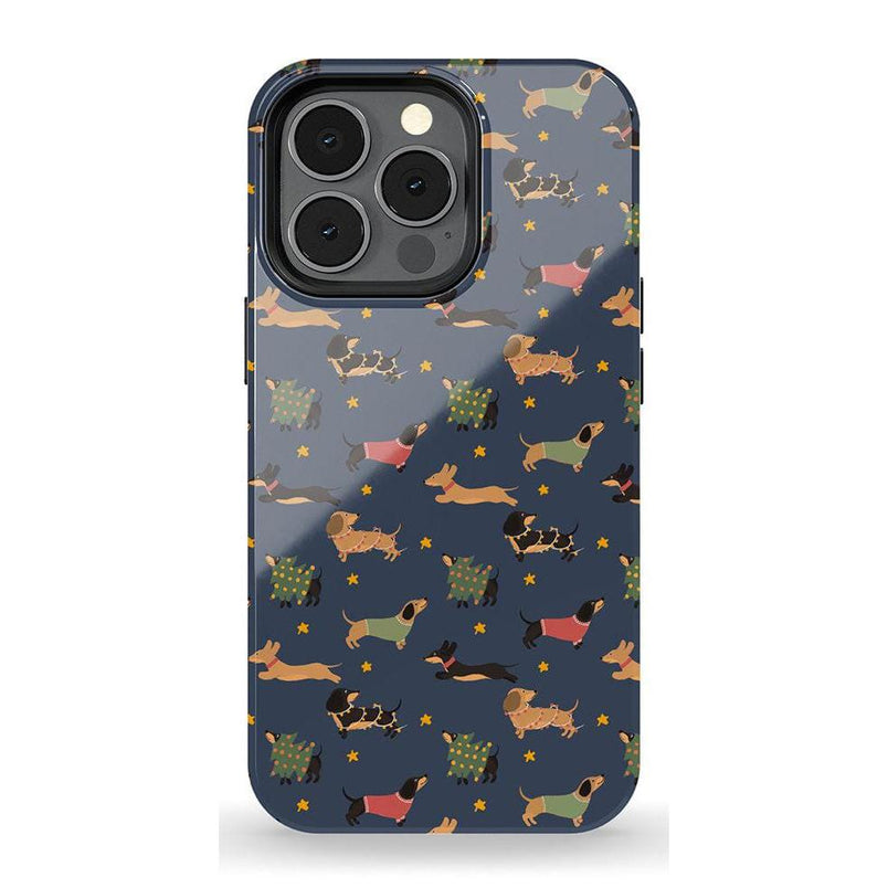 Dashing Doxies | Dachshund Dog Case Phone Case Casetry Essential + MagSafe® iPhone 13 Pro