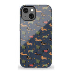Dashing Doxies | Dachshund Dog Case Phone Case Casetry Essential + MagSafe® iPhone 13