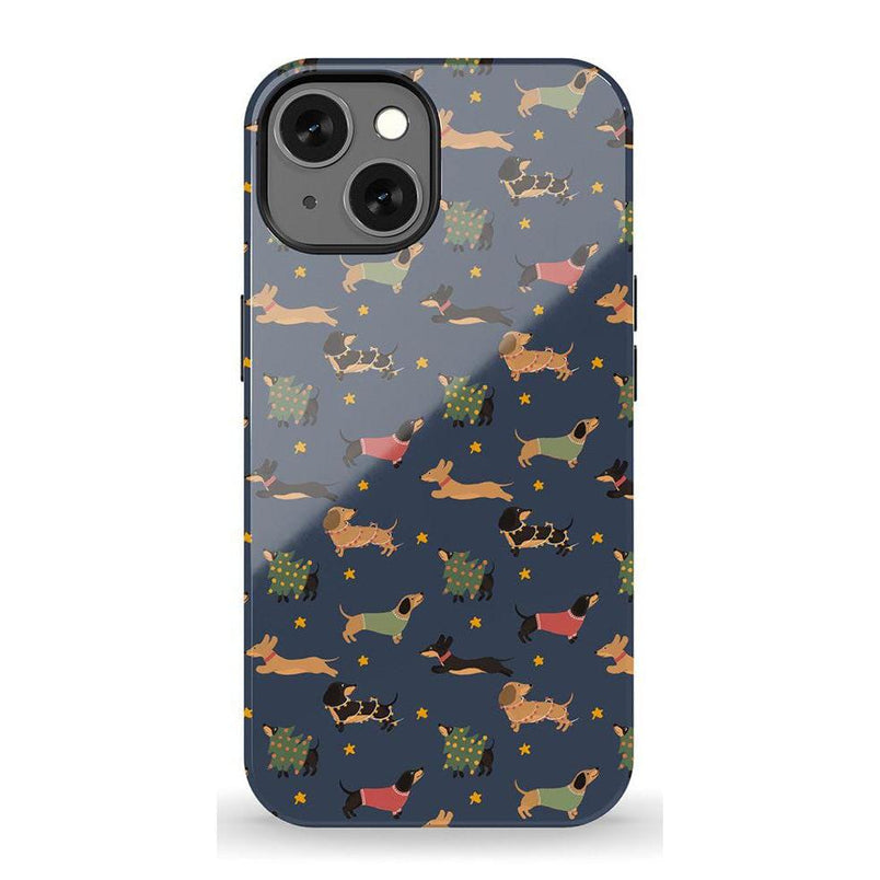Dashing Doxies | Dachshund Dog Case Phone Case Casetry Essential + MagSafe® iPhone 13
