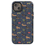 Dashing Doxies | Dachshund Dog Case Phone Case Casetry Essential + MagSafe® iPhone 14 Plus