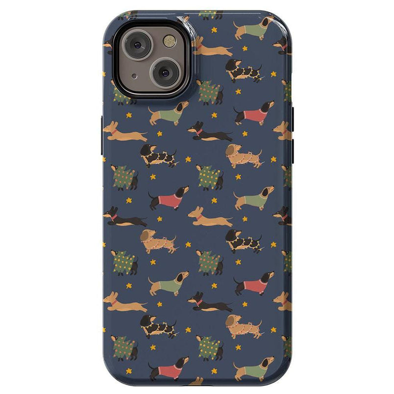 Dashing Doxies | Dachshund Dog Case Phone Case Casetry Essential + MagSafe® iPhone 14 Plus