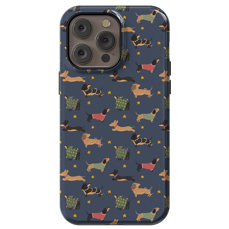 Dashing Doxies | Dachshund Dog Case Phone Case Casetry Essential + MagSafe® iPhone 14 Pro Max