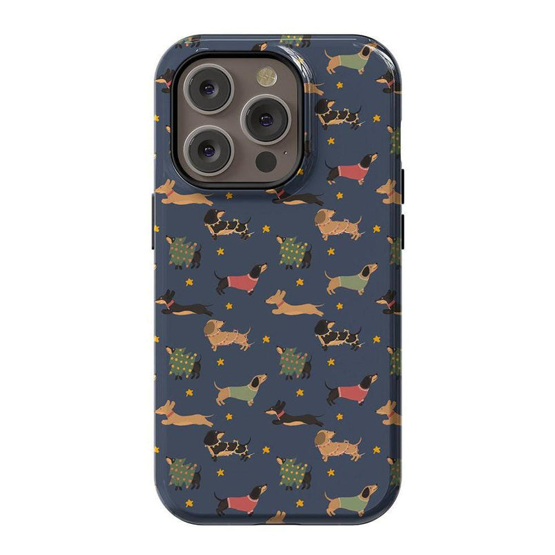 Dashing Doxies | Dachshund Dog Case Phone Case Casetry Essential + MagSafe® iPhone 14 Pro