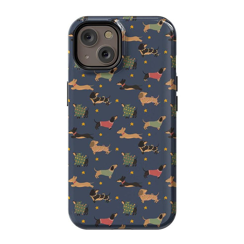 Dashing Doxies | Dachshund Dog Case Phone Case Casetry Essential + MagSafe® iPhone 14