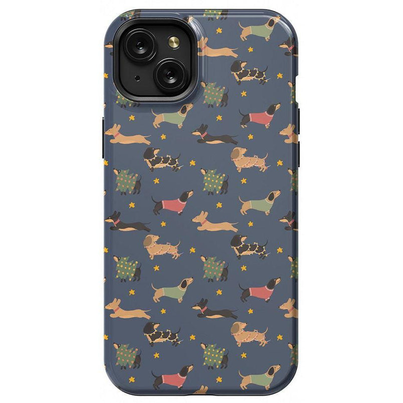Dashing Doxies | Dachshund Dog Case Phone Case Casetry Essential + MagSafe® iPhone 15 Plus