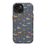 Dashing Doxies | Dachshund Dog Case Phone Case Casetry Essential + MagSafe® iPhone 15