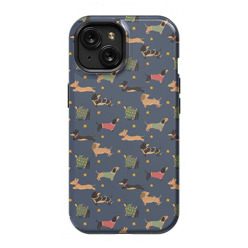 Dashing Doxies | Dachshund Dog Case Phone Case Casetry Essential + MagSafe® iPhone 15