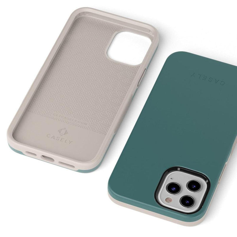 Deep Teal on Nude | Ultra-Protective Bold Case iPhone Case get.casely 