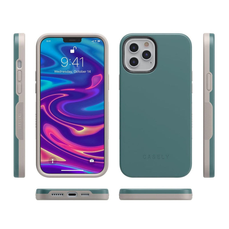 Deep Teal on Nude | Ultra-Protective Bold Case iPhone Case get.casely 