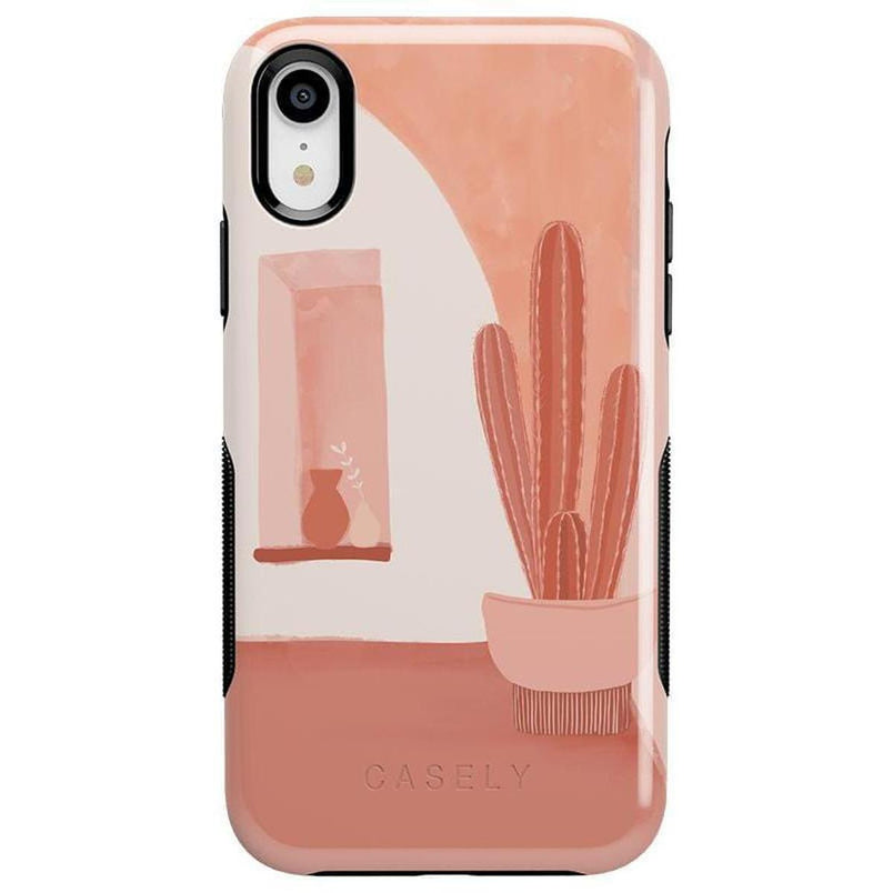 Desert Daze | Peachy Cactus Case iPhone Case get.casely Bold iPhone XR 