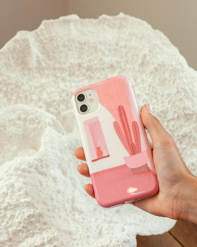 Desert Daze | Peachy Cactus Case iPhone Case get.casely 