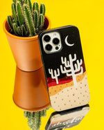 Desert Nights | Cactus Colorblock Case iPhone Case get.casely 