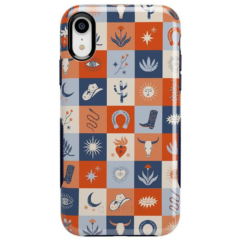 Dirt Road Chic | Western Squares Case iPhone Case get.casely Bold iPhone XR 