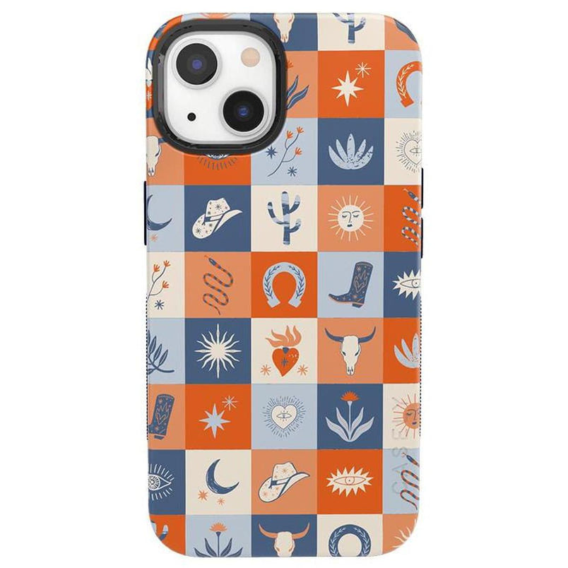 Dirt Road Chic | Western Squares Case iPhone Case get.casely Bold + MagSafe® iPhone 13