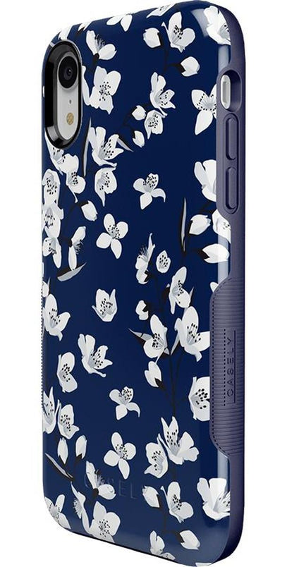 Floral Forest | Navy Cherry Blossom Floral Case iPhone Case get.casely 