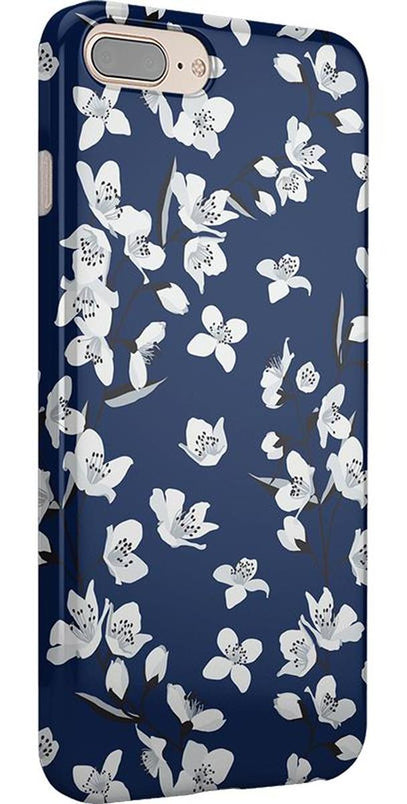 Floral Forest | Navy Cherry Blossom Floral Case iPhone Case get.casely 