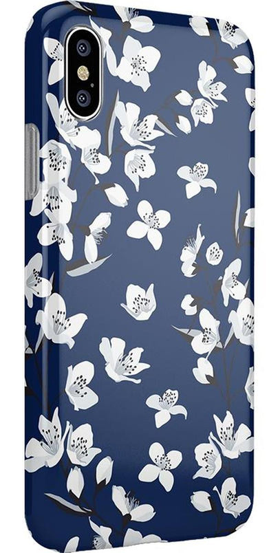 Floral Forest | Navy Cherry Blossom Floral Case iPhone Case get.casely 