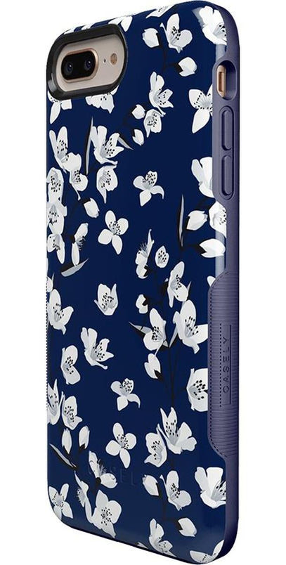 Floral Forest | Navy Cherry Blossom Floral Case iPhone Case get.casely 
