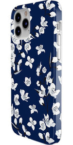 Floral Forest | Navy Cherry Blossom Floral Case iPhone Case get.casely 