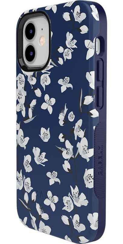 Floral Forest | Navy Cherry Blossom Floral Case iPhone Case get.casely 