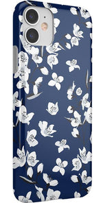 Floral Forest | Navy Cherry Blossom Floral Case iPhone Case get.casely 