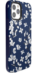 Floral Forest | Navy Cherry Blossom Floral Case iPhone Case get.casely 