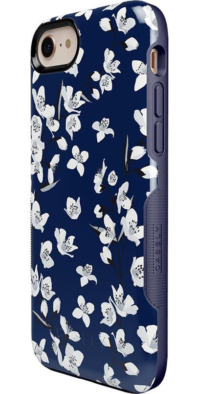 Floral Forest | Navy Cherry Blossom Floral Case iPhone Case get.casely 