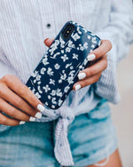 Floral Forest | Navy Cherry Blossom Floral Samsung Case Samsung Case get.casely 